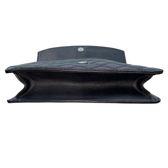 Guess Matte Black Quilted Pattern Chain Strap Crossbody Purse Sz S - Picture 8 of 12